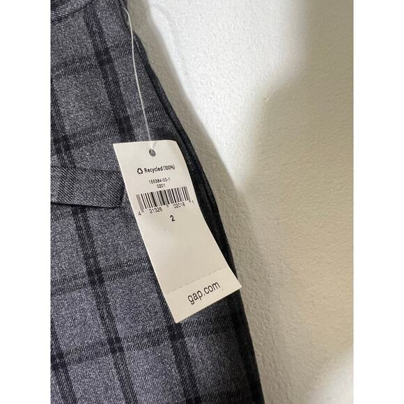 NWT Gap Gray Plaid Skinny Ankle Pants Sz 2 - Picture 4 of 4